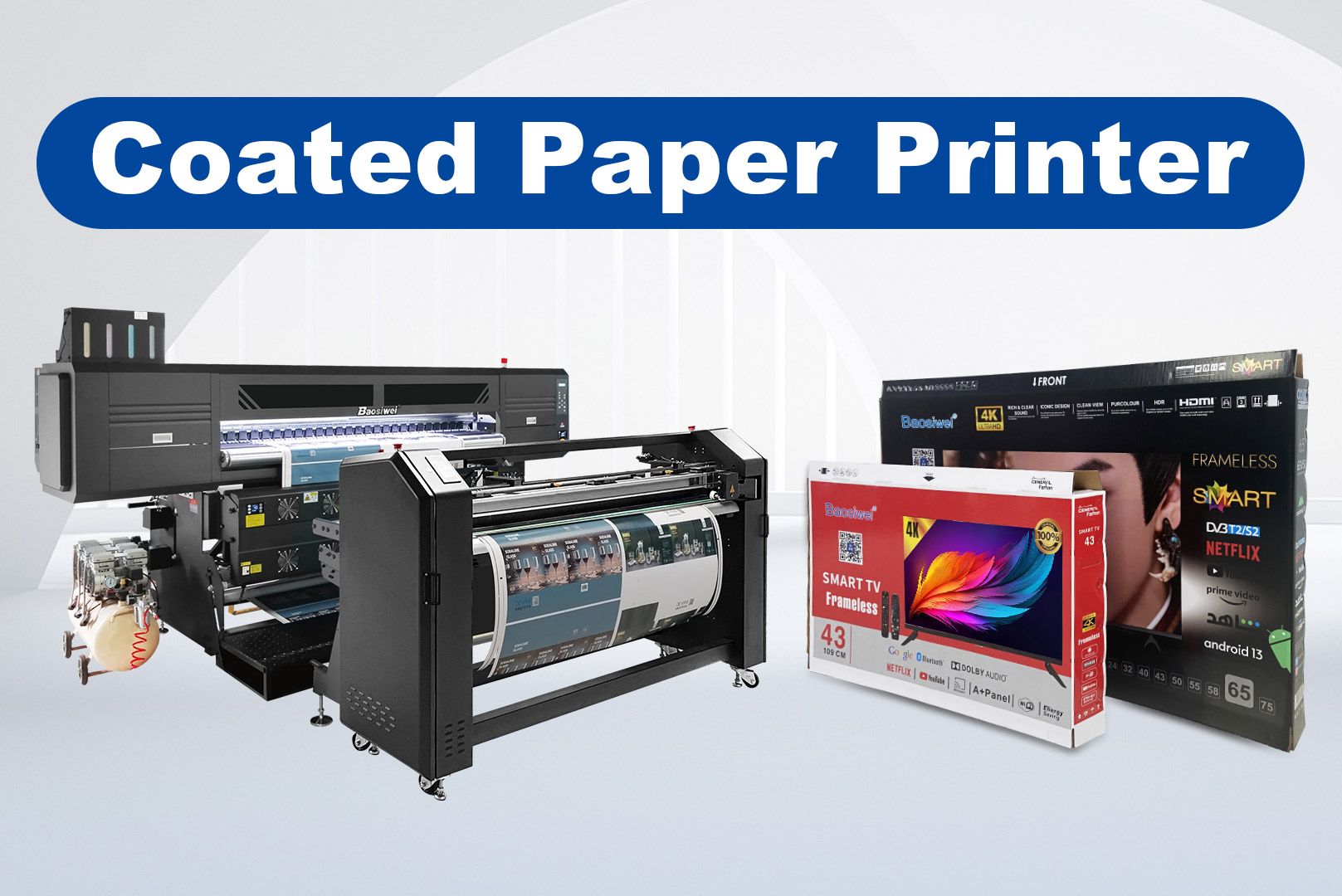 Coated Paper Carton Digital Printer with the production of large TV color box