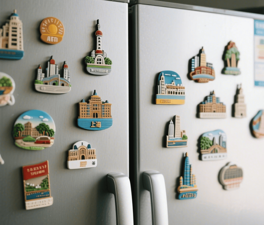 City landmark refrigerator magnets printed with Baosiwei UV flatbed printer, featuring vivid colors and fine details—ideal for creative souvenirs and home decoration