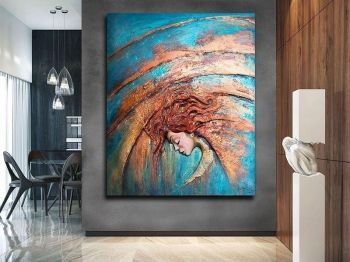 3D textured art panel with raised relief effect, printed by JW-2513M UV flatbed printer