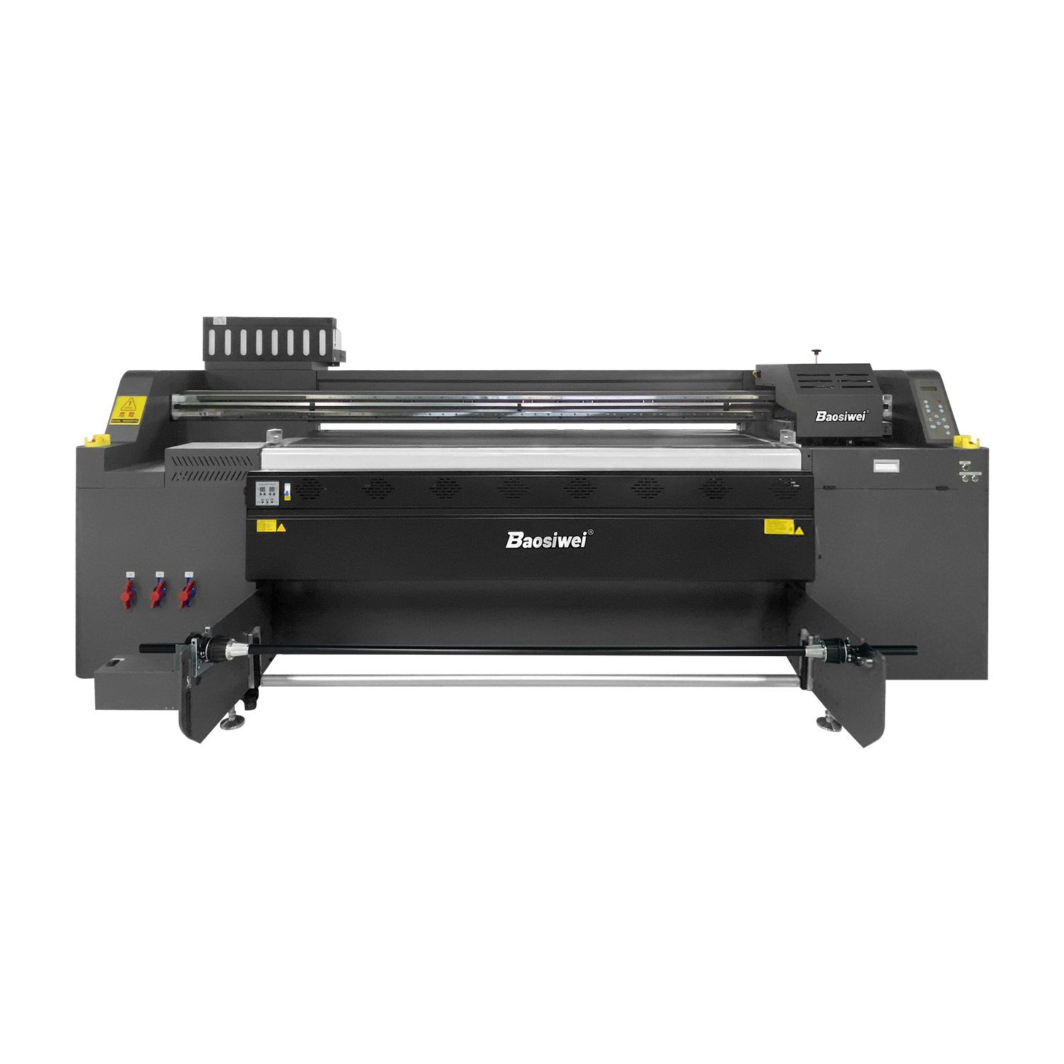 Baosiwei 1.9m Large Format Eco-Solvent Hybrid Printer 4pcs i3200 – Front View, Designed for High-Precision Printing on Various Materials