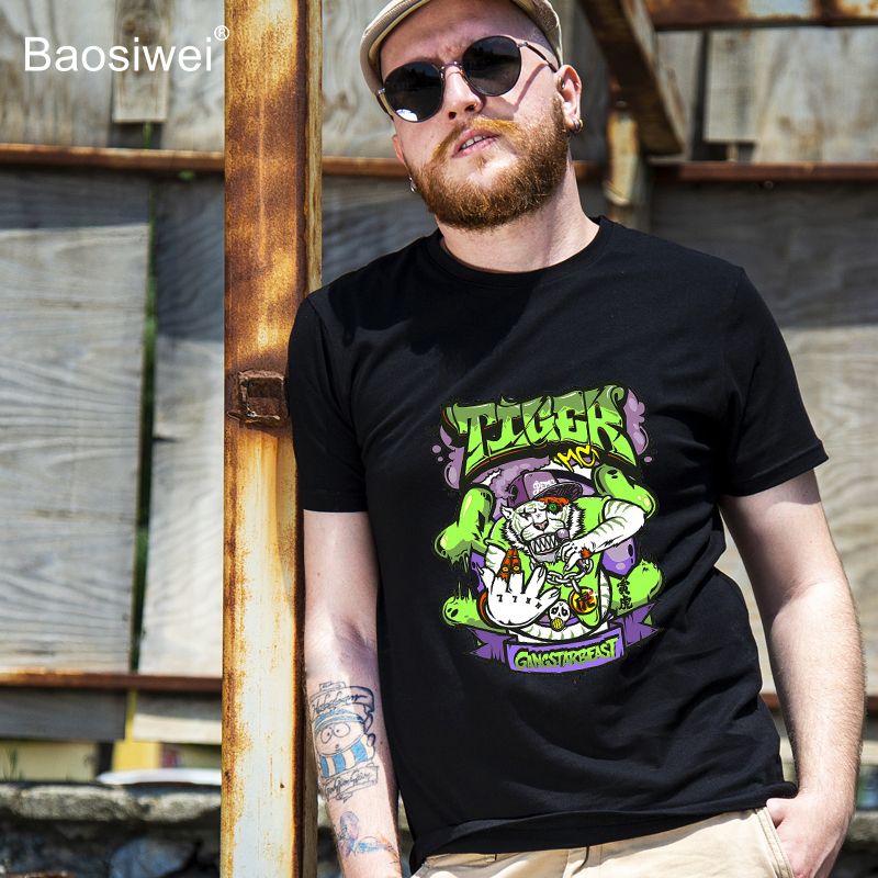 High-quality DTF-printed T-shirt with vibrant colors and precise details using Baosiwei A3 DTF Printer