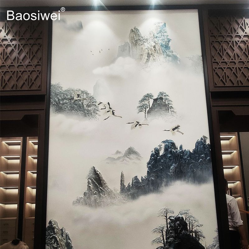 Baosiwei UV Hybrid Printer – High-Resolution Custom Wall Mural Printing for Interior Design