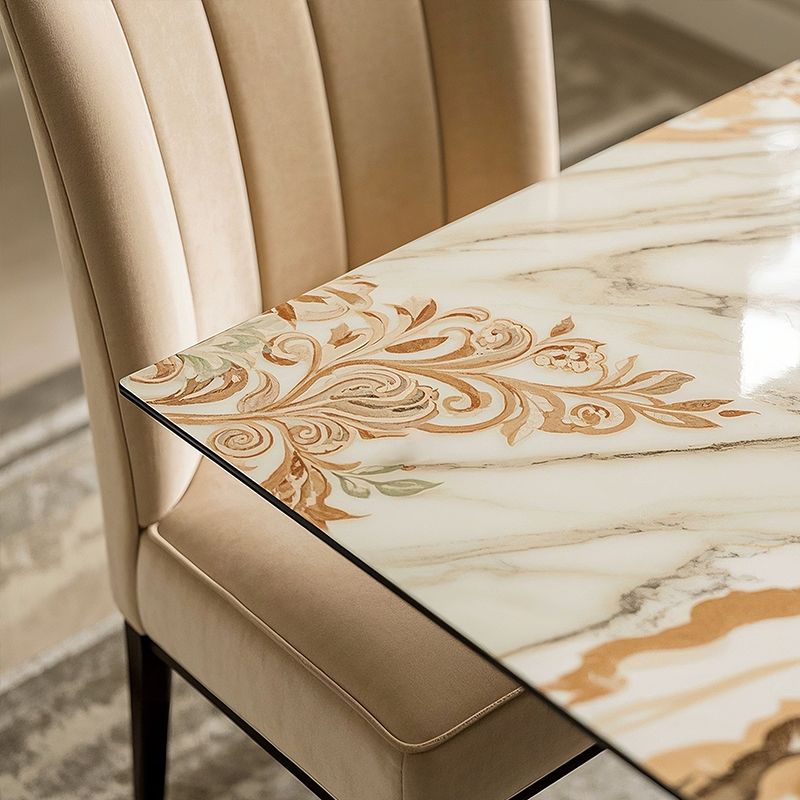 Close-up of PET film printed tablecloth, featuring rich colors and sharp, clean edges in the pattern