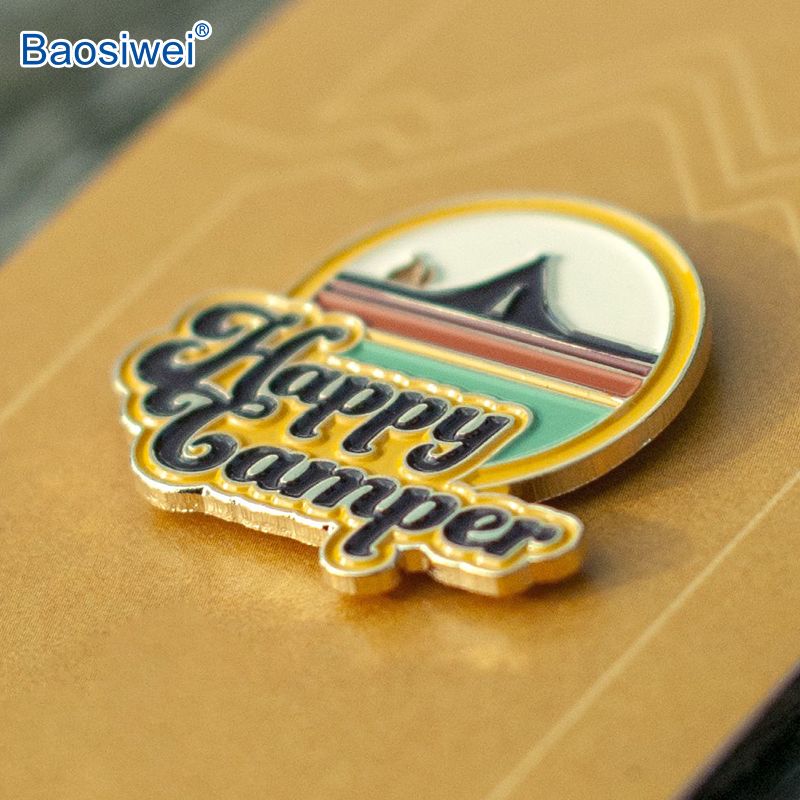 High-precision UV-printed badge with vibrant colors and sharp details, showcasing the accuracy of Baosiwei visual positioning UV flatbed printer