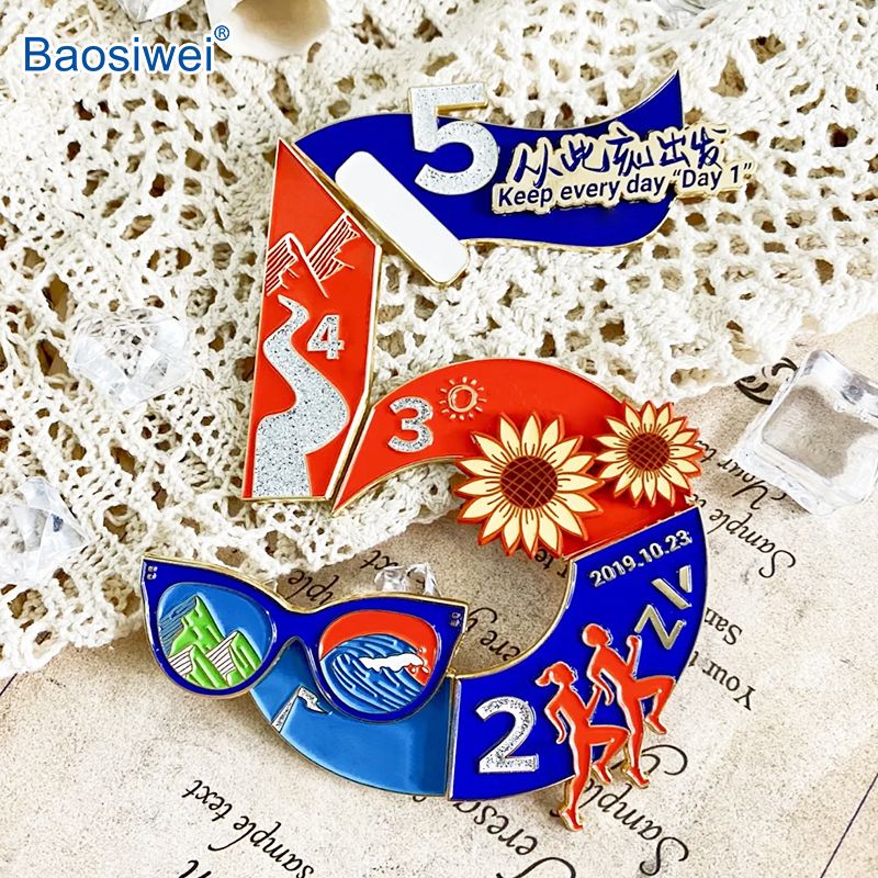Custom Metal Badges Printed with Baosiwei UV Flatbed Printer