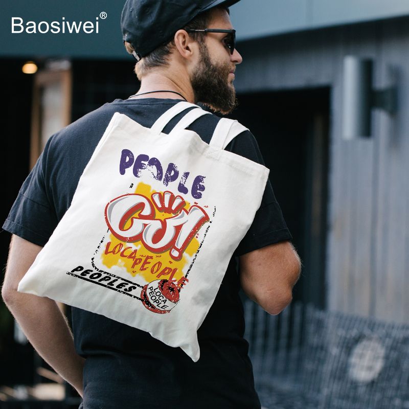 Eco-friendly canvas bag with a personalized design printed using Baosiwei A3 DTF Printer