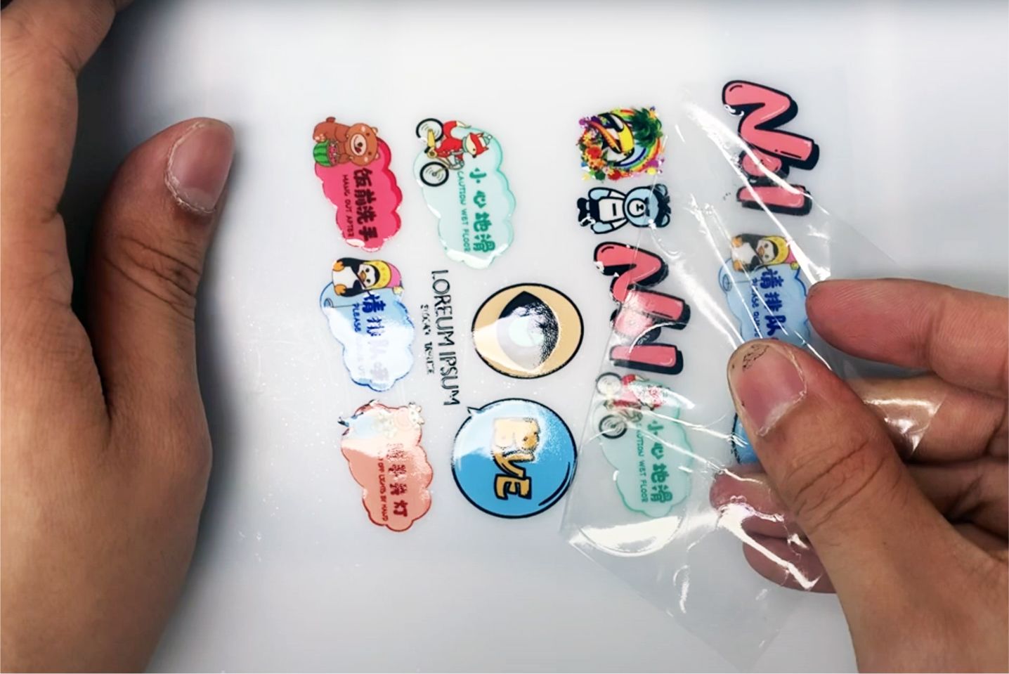 How to use UV DTF crystal labels – step-by-step sticker application process demonstration for packaging and custom products