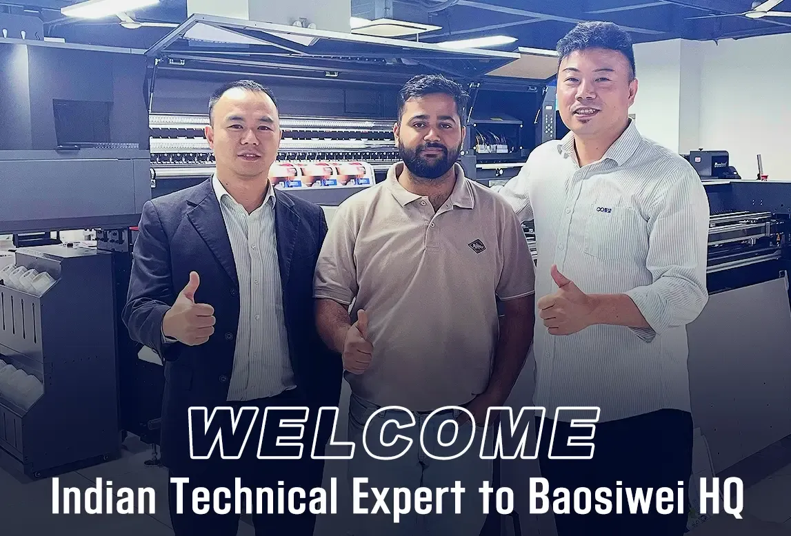 Group photo of Baosiwei sales and technical team with Indian technical engineers during training and technology exchange