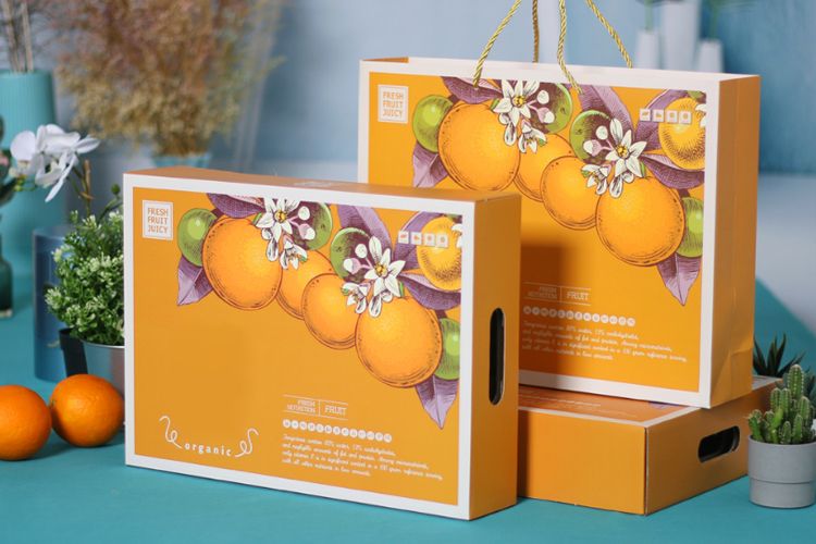 Colorful fruit and floral-themed carton packaging printed by Baosiwei high-definition coated paper printer