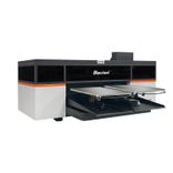 Baosiwei DTG Printer Left side view, highlighting ultra-soft print textures, excellent wash resistance, and vibrant color output