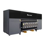 Right front view of the Baosiwei high-speed roll-to-roll sublimation printer, featuring a solid frame and multiple drying fans that maintain superior image output even at high speeds