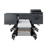 Rear view of Baosiwei 60cm Crystal Label Foil Printing Machine showcasing the dual-motor drive system for stable film feeding and smooth operation.
