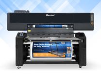 Baosiwei 1.9m carton box digital printer paired with a cutting machine for automated workflow