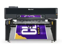 Baosiwei 1.9m Blueback Paper Poster Printer front view, showcasing high-speed, wide-format industrial poster printing structure.