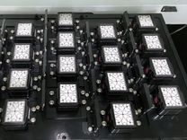 宝斯威JW-1916 ECO网带打印机16喷头阵列特写，保证桌布卷材打印的高速高精度效果。