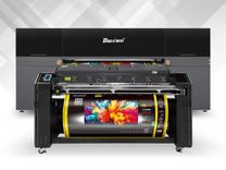 Baosiwei 24-head carton printer with integrated cutting system, showing synchronized print-and-cut workflow for high efficiency