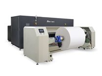 Side view of Baosiwei carton printer highlighting easy access to roll feeding and rewinding system for smooth material handling