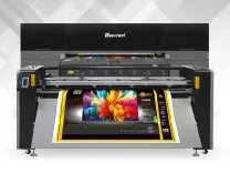 Baosiwei 24-head carton printer with integrated cutting system, showing synchronized print-and-cut workflow for high efficiency