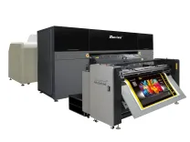 Front-facing view of Baosiwei printer in operation, showcasing high-resolution output with vivid colors and smooth gradients