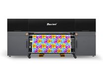 Front view of the Baosiwei 1.9m high-speed roll-to-roll dye sublimation printer, showing the full structure of the 24-head model