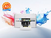 Front view of Baosiwei A3 UV flatbed printer with open platform for multi-material precision printing