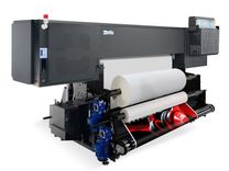 Rear view of Baosiwei 16-head eco solvent printer, featuring industrial-grade multi-head configuration for high-speed large-format production.