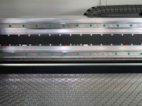 Close-up of silent linear rail on Baosiwei BSW-S1916 Digital Textile Printer, designed for stable, low-noise carriage movement and high-precision printing.