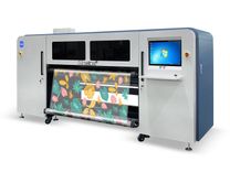 Angled side view of Baosiwei 16-head PET film eco-solvent printer with integrated computer control system for easy operation