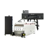 Baosiwei 24英寸DTF打印机（搭载4个i3200-A1喷头）与烘干机联动生产，实现高效连续打印