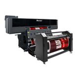 Angled side view of Baosiwei Blueback Paper Poster Printer highlighting the reinforced frame and dual feeding system for efficient bulk printing.