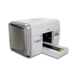Side-angle view of Baosiwei A3 UV flatbed printer, showing its durable structure and user-friendly control panel.
