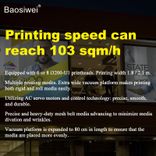Baosiwei JW-1908 UV Hybrid Printer – Printing Speed up to 103 sqm/h with 6 or 8 i3200-U1 Printheads