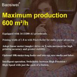 Printing speed up to 600㎡/h, equipped with i3200-A1 printheads and linear maglev motor for high accuracy and stability.