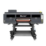 Front view of Baosiwei 60cm UV simulated embroidery printer, featuring a solid frame and stable structure, ideal for fabric embroidery-style printing.